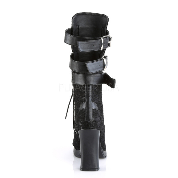 Gothic Platform Lace Up High Heel Boots - Picture 4 of 5